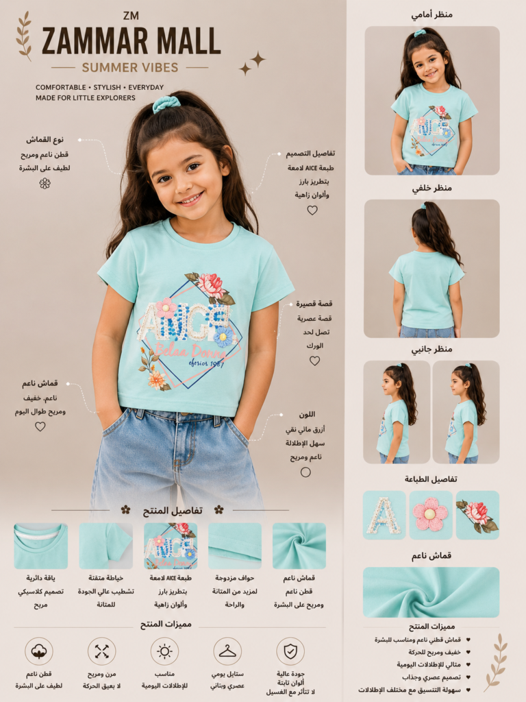 تيشيرت بناتي Good Belaa Donne - صورة 3