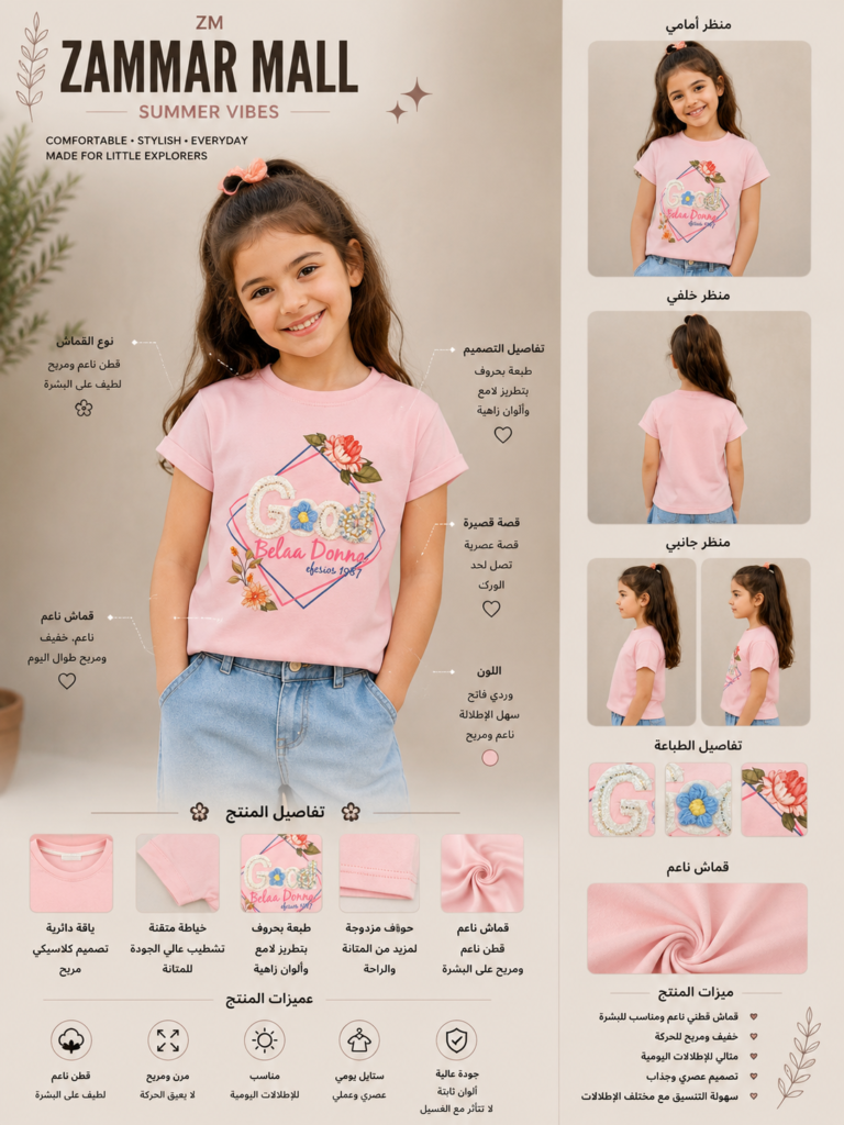 تيشيرت بناتي Good Belaa Donne - صورة 5