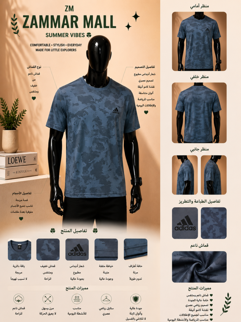 تيشيرت أديداس كاجوال – Adidas Urban Camo Tee - صورة 1