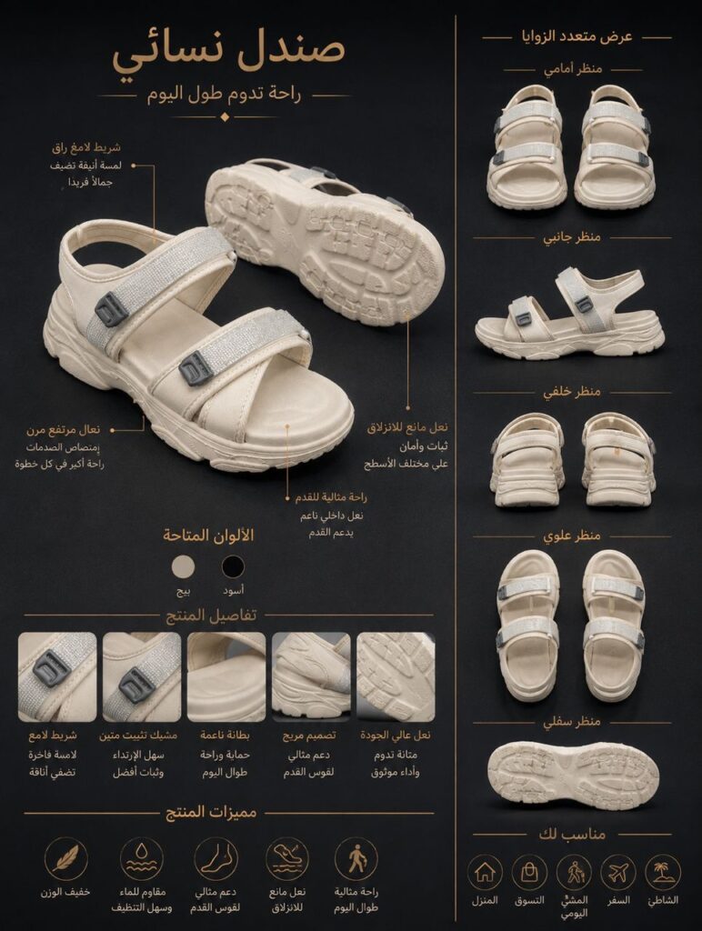 صندل نسائي Comfort Walk المريح - صورة 1