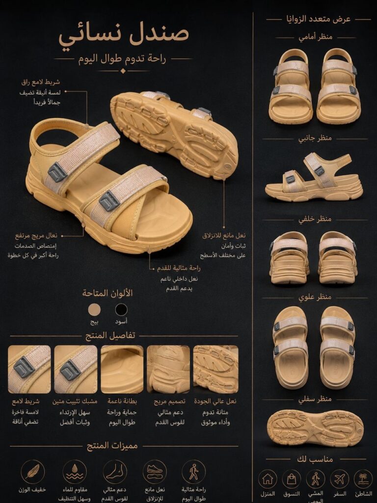 صندل نسائي Comfort Walk المريح - صورة 2