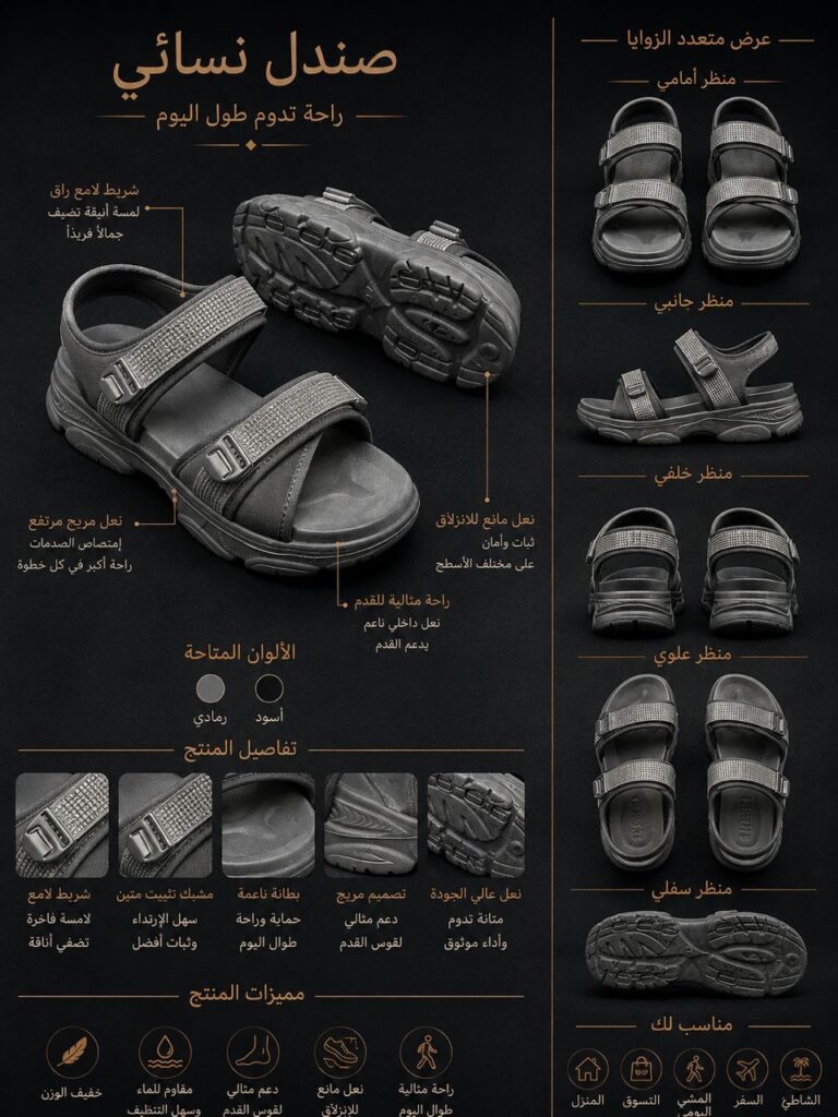 صندل نسائي Comfort Walk المريح - صورة 3