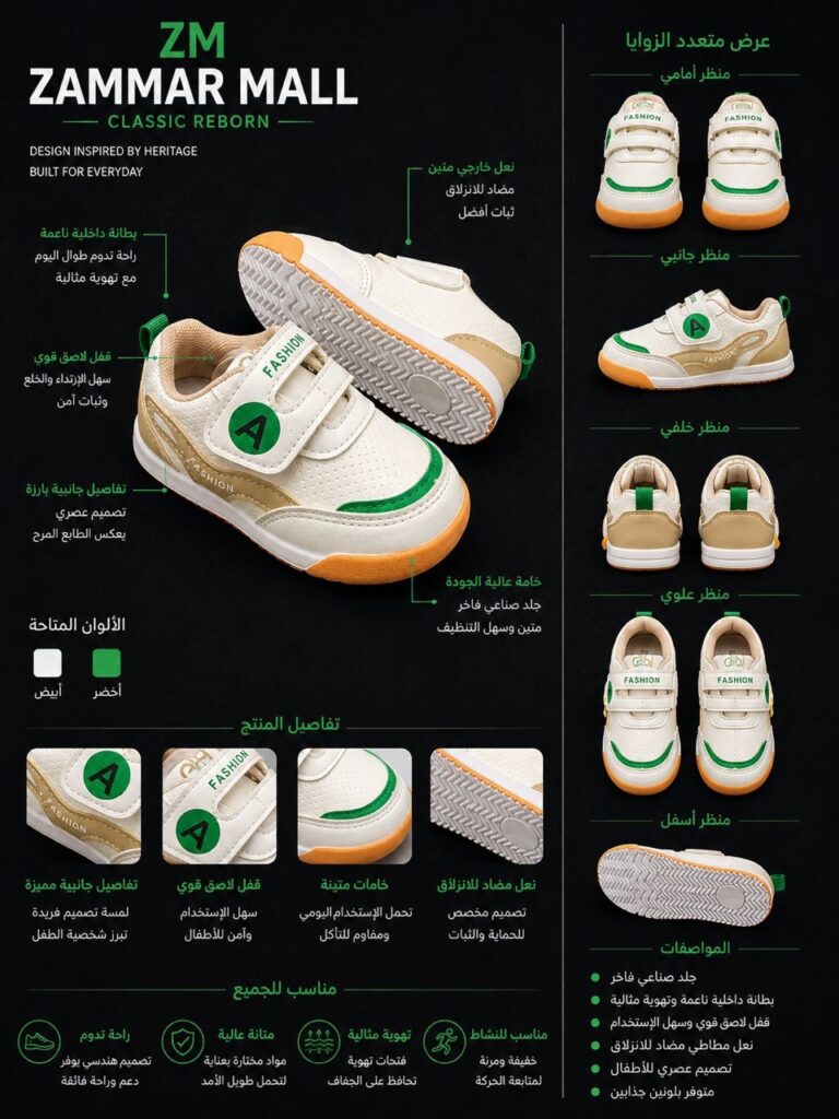 حذاء أطفال Fashion Kids الرياضي - صورة 1